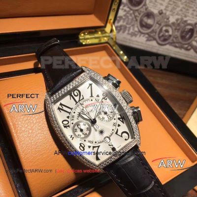 Perfect Replica Franck Muller Casablanca Diamond Case Wastch Chronograph Face